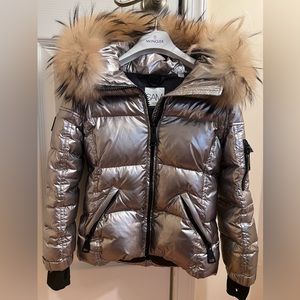 Girls SAM. Metallic Winter Jacket with Fur Hood in Size 6